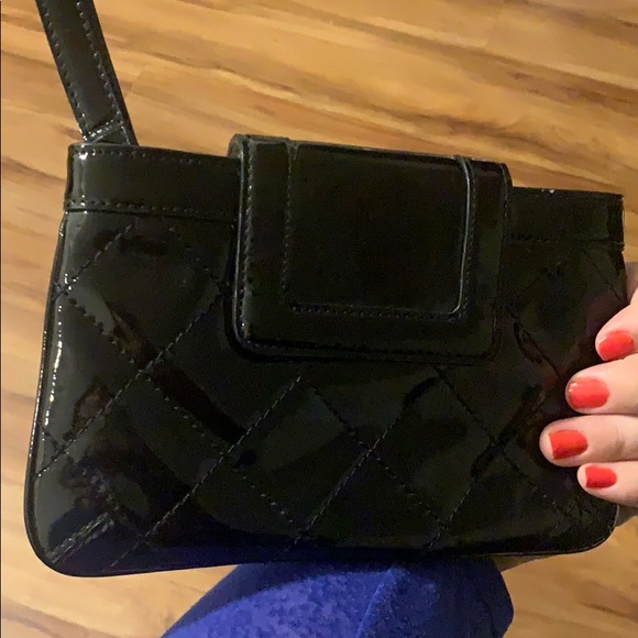 MINT condition Kate Spade patent quilted clutch. - Picture 2 of 3